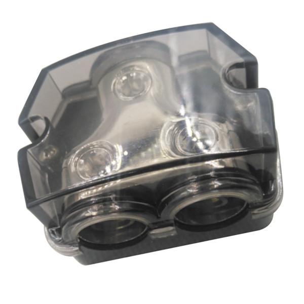 オーディオテム用の2ウェイ0GA電源/アース線分配ブ