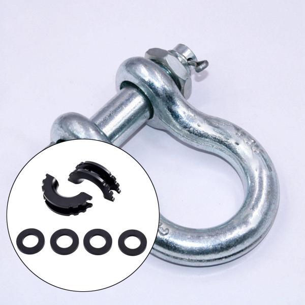 Dリングシャックルアイソレーター 多機能 耐久性 3/4インチシャックルに適合 ブラック 2個
