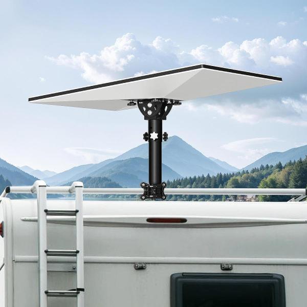 RVルーフマウント、用、回転調整可能固定サポート、ユニバーサルクリップポールクランプマウントブラケッ...