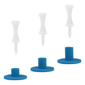 ホワイト ゴルフティーホルダー ゴム製ゴルフティーホルダートレーニングツールポータブル