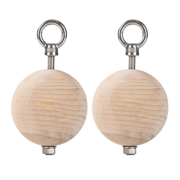 懸垂ボールホールドグリップ滑り止めクライミングホールド木製懸垂ボール握力トレーニングエクササイザージ...