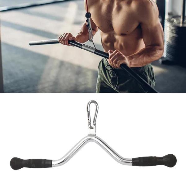 プルダウンバートリセッププレスダウンバーハンガー付きローイングハンドルバー22.8 "筋力トレーニン...