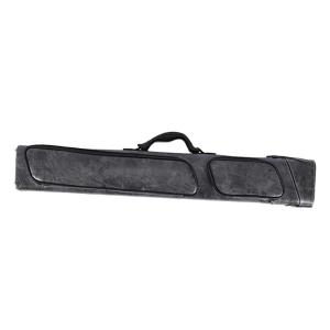ビリヤードプールキュースティックケース1/2キューケースポータブルスヌーカーキューストレージポーチグレー