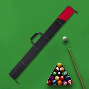 ビリヤードキューケース ポータブル 取り外し可能なショルダーストラップ付き 持ち運び用収納ポーチ ブラック