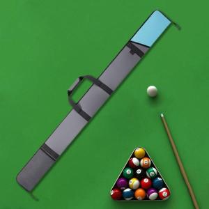 ビリヤードキューケース ポータブル 取り外し可能なショルダーストラップ付き 持ち運び用収納ポーチ グレー