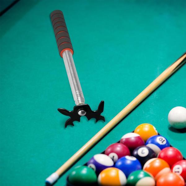 ビリヤードプールキュースティックブリッジ、ブリッジヘッド付き、伸縮式滑り止めEVAグリップ、ポータブ...