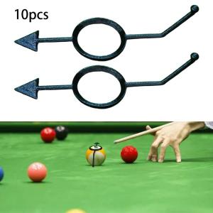 10ピース プールビリヤードトレーニング補助具 高性能練習用エイミングガイド ブラック