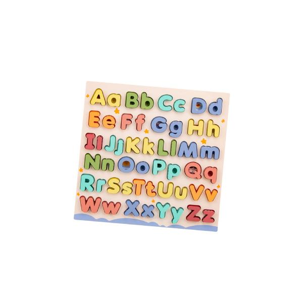 木製教育Abcパズルアルファベット数字マッチングパズル早期学習ボード色認識おもちゃ未就学児向けアルフ...