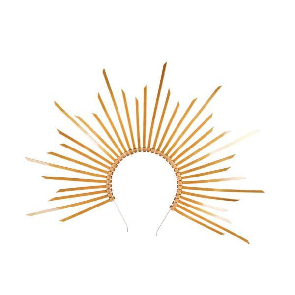 ハロウィーンハローサンヘッドバンドの装飾ヘッドピーステーマパーティーメイクアップホリデーゴールド