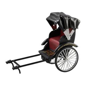 合金製人力車模型 男の子 女の子 子供 大人 コレクター向け ホームデコレーション ブラック 人力車