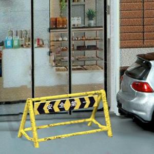 日本の道路標識モデル 1/64 工芸品 クラシック道路標識 マイクロ風景用 黄と黒
