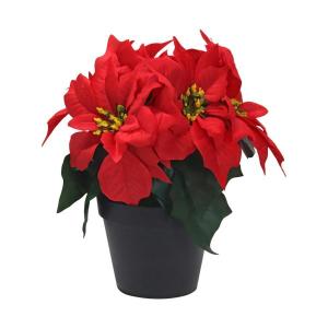 ポインセチアの花 人工ポインセチア 人工植物 クリスマスギフト センターピース 屋内 屋外 ガーデンポーチ用装飾