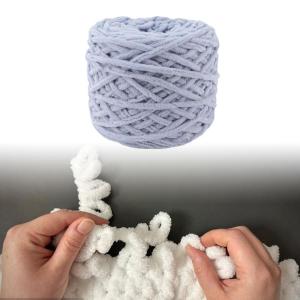 チャンキーシェニール糸 ニットブランケットやぬ...の詳細画像4