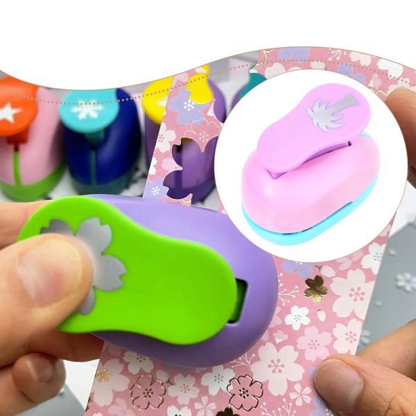 スタンプエッジ キッズ ペーパークラフトパンチ ラージ 軽量 7.1x4.4x6cm ランダムカラー...