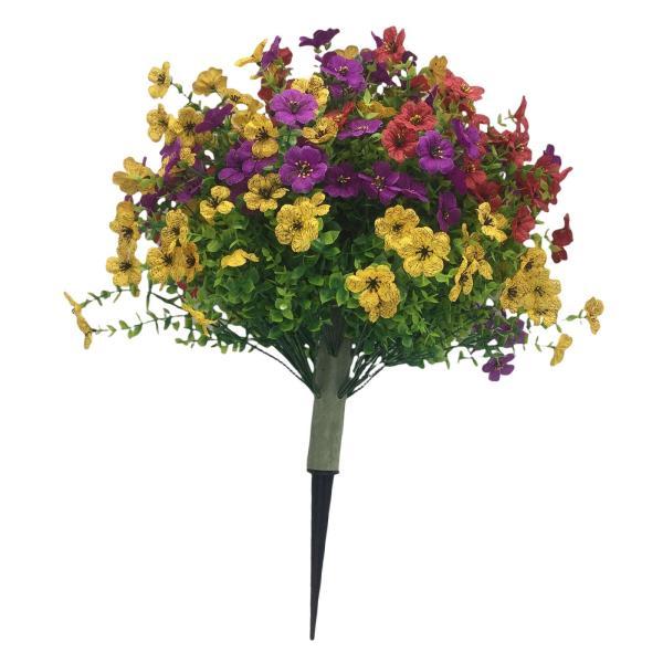 バイオレットフラワーステーク クリエイティブ リアル フェイク 鉢植え ポーチ 歩道 スタイル C