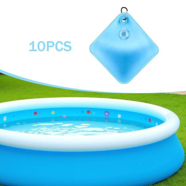 10 個 スイミングプールカバー 吊り下げバッグ PVC プールカバーウェイト 地上冬用用 頑丈な冬...
