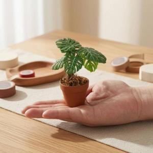 ドールハウス植物 テクスチャ 土台 プランター...の詳細画像5