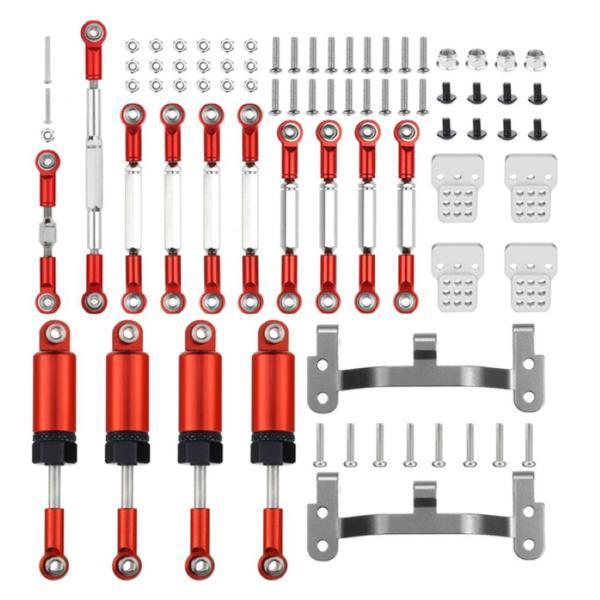レッド RCカーパーツ プルロッドベースメタルブラケットRCカースペアパーツ