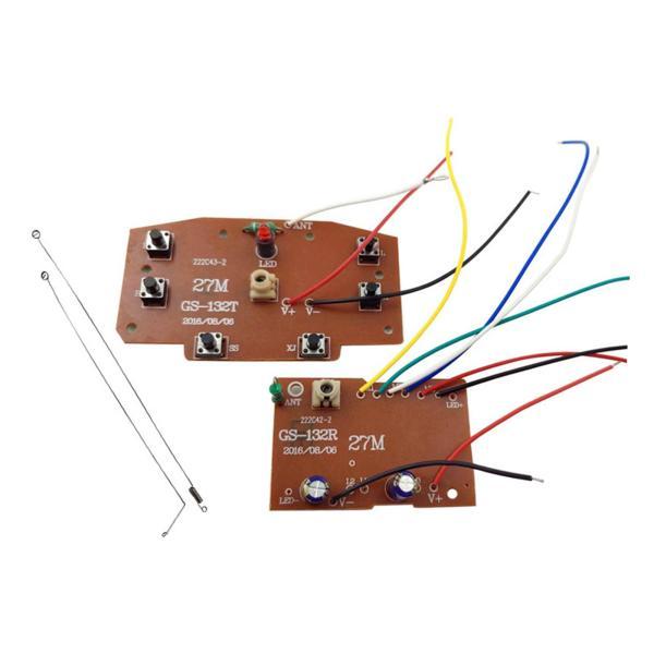 2 個の送信機受信機モジュールセット 27MHz 回路 PCB 交換部品 6CH RC ホビー車の ...