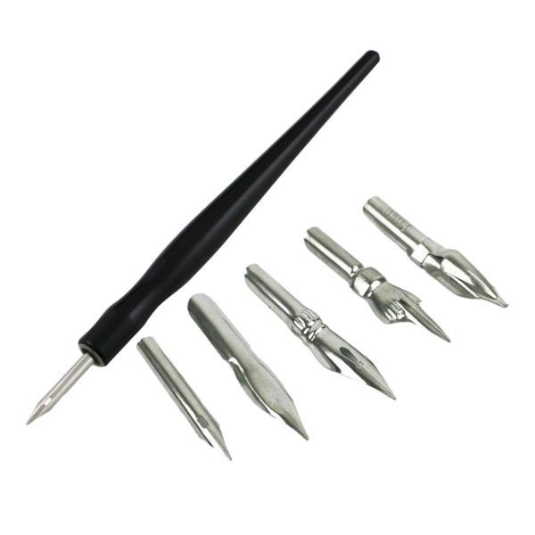 コミックつけペンペン先セットアート書道マンガ5種類のペン先アニメーション手書きスクール文具マッピング...