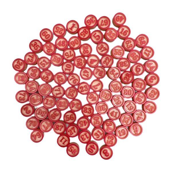 ビンゴチップ 90個 子供 大人用 ヴィンテージ しっかりした読みやすいビンゴゲームピース ビンゴチ...