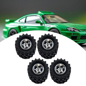 4x 1/64スケール合金ホイールタイヤ 男の...の詳細画像3