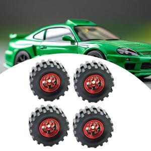 4x 1/64スケール合金ホイールタイヤ 男の...の詳細画像2