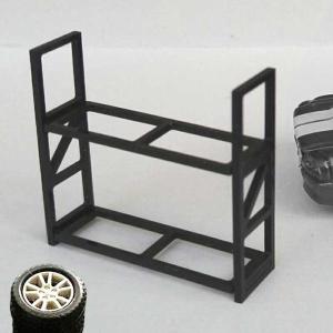 1/64スケール タイヤラック タイヤスタンド マルチ モデルカー ガレージ ガレージ棚ホルダー ホイール 収納棚 ホイールラック