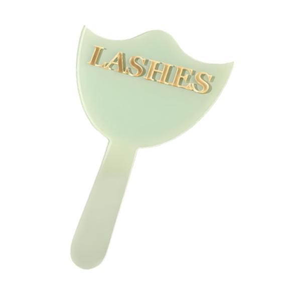 メイクアップハンドミラー アクリル製 ハンドヘルドミラー 旅行やメイクアップに 女の子 女性 グリー...