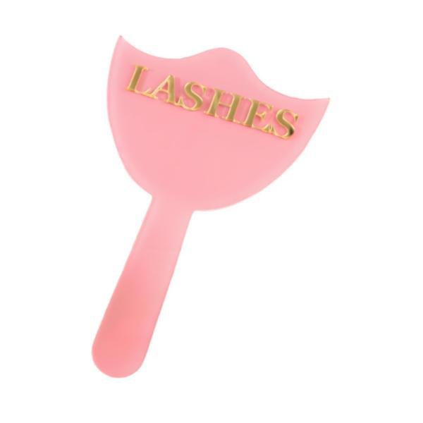 メイクアップハンドミラー アクリル製 ハンドヘルドミラー 旅行やメイクアップに 女の子 女性 ピンク