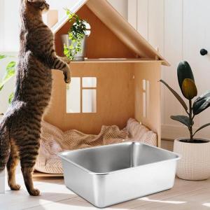 猫用トイレ ステンレス鋼 大型オープントップ ...の詳細画像2