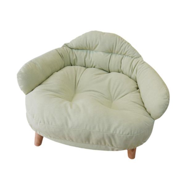 ラウンジチェア 取り外し可能で洗えるペットソファ 木製脚付き DIY組み立て 犬用ソファ 柔らかい犬...