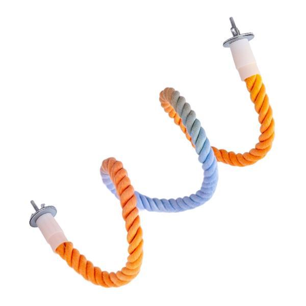 鳥用ロープパーチスタンド クライミングスタンド おもちゃのコニュア カラフルなオウムパーチスタンド ...