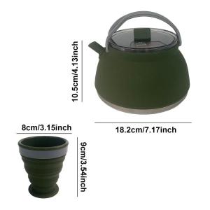 濃い緑色 キャンプ用ケトル キャンプ用のケトル...の詳細画像5