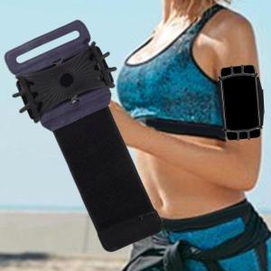 ランニング用携帯電話アームバンド ポータブルランニング用携帯電話ホルダー 釣り ジョギング用 ブルー 27x12cm