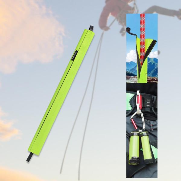 ロッククライミングローププロテクター 頑丈なグリーン 登山用 ラペリング 洞窟探検用 50cmx11...