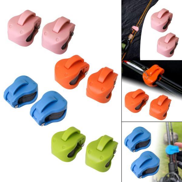 8 個 釣り竿ホルダーストラップ 釣り竿タイクリップ 頑丈な構造 ポータブル 多機能 屋外 屋内持ち...