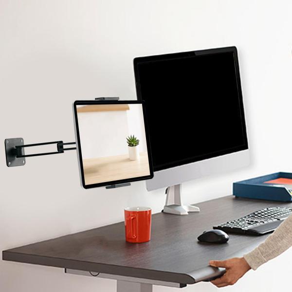 タブレット壁掛けマウントユニバーサルラックパッドホルダーオフィスビデオリビング寝室展開32cm