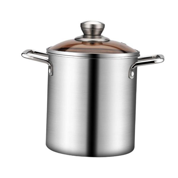 ダブルハンドル付きディープフライポット、パンプキンパイ用ミニディープフライヤー、蓋付きフライドポテト