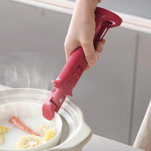 ポットパングリッパートング、パンディッシュクリップグリッパーキッチンツールボウルクランプホルダーコマ...