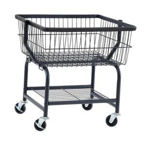 ホイールランドリー付きローリングランドリーカートキャスター付きバトラーカート衣類寮の家庭用バスケットの妨害バスケット