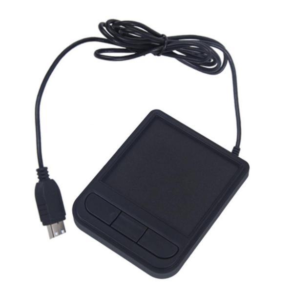 工業用タッチパッド マウス 有線USB パネルマウント 三ボタン 低背筐体 コイルケーブル 取付用イ...