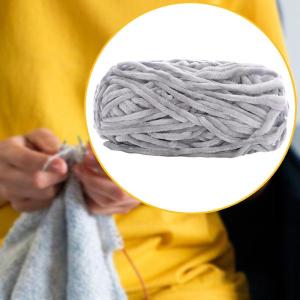 ライトグレー 分厚いウール糸 分厚いウール糸ア...の詳細画像1