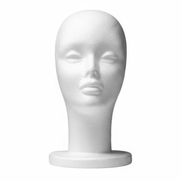 マネキンヘッド ディスプレイヘッド 什器 フォームヘッド リアル形状 軽量 安定設計 固定可能 滑り...