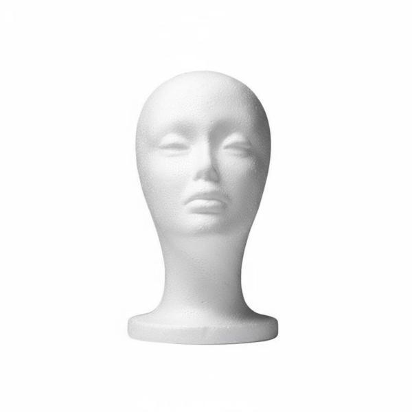 マネキンヘッド ディスプレイヘッド 什器 フォームヘッド リアル形状 軽量 安定設計 固定可能 滑り...