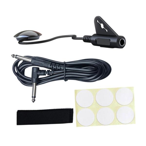 コンタクトマイク ピエゾピックアップ スティックパッチデザイン エレクトリックギター ハープ用 3メ...