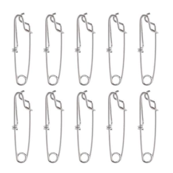 1セットステンレスロングラインスナップクリップ、高強度ハンガースナップマグロクリップ