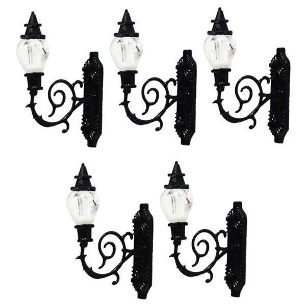 5 個ヴィンテージスタイルのドールハウスミニチュアウォールランプドールハウスアクセサリー用ウォールラ...