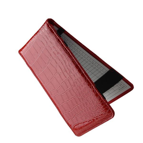 Pu レザースコアカードホルダーヤーデージホルダー耐摩耗性多用途 7x4.3 インチポータブル男性女...