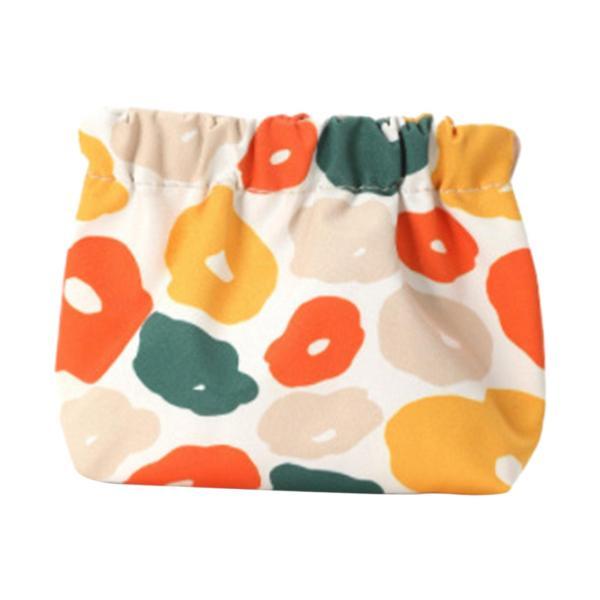 小銭入れポケット化粧バッグ大容量自己閉鎖トラベルバッグプリント小型ポーチメイクアップオーガナイザーカ...